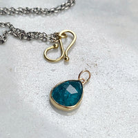Neon Teal Kyanite Pendant